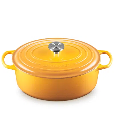 Le Creuset 6.75-qt. Signature Enameled Cast Iron Oval Dutch Oven In Yellow