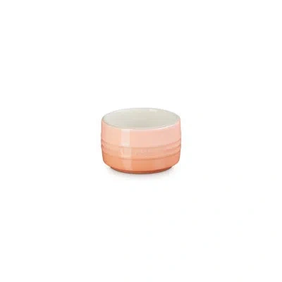 Le Creuset 7 Oz. Straight Walled Ramekin, Peche In White;pink;peche
