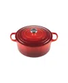 Le Creuset 7.25-qt. Signature Enameled Cast Iron Round Dutch Oven In Cerise
