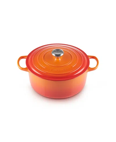 Le Creuset 7.25-qt. Signature Enameled Cast Iron Round Dutch Oven In Flame