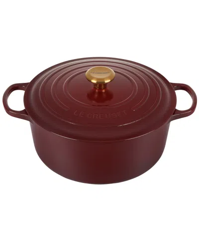 Le Creuset 7.25-qt. Signature Enameled Cast Iron Round Dutch Oven In Rhone