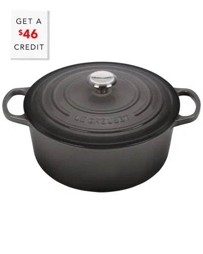 Le Creuset 7.25qt Signature Round Dutch Oven With $46 Credit In Black