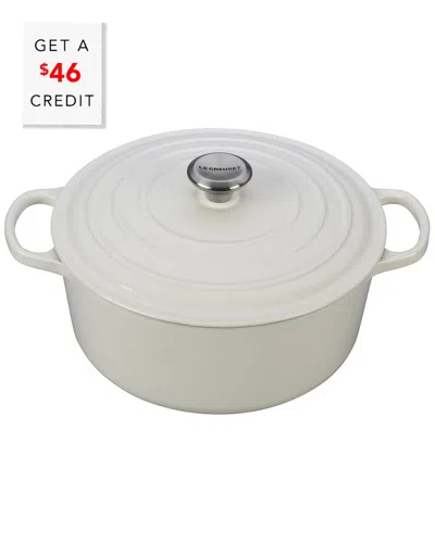 Le Creuset 7.25qt Signature Round Dutch Oven With $46 Credit In White