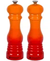 Le Creuset 8" Salt And Pepper Mill Set, Flame In Flame