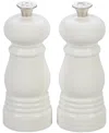 Le Creuset Petite Salt And Pepper Mill Set With Adjustable Grind In White