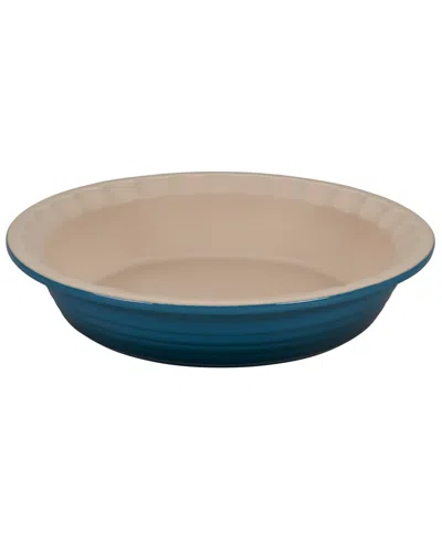 Le Creuset 9" Enameled Stoneware Heritage Pie Dish In Deep Teal