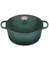 Le Creuset 9-qt. Signature Enameled Cast Iron Round Dutch Oven In Green