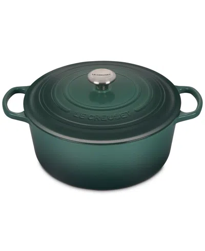 Le Creuset 9-qt. Signature Enameled Cast Iron Round Dutch Oven In Green