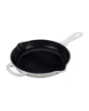 Le Creuset Signature Handle 9 Inch Enamel Cast Iron Skillet In White
