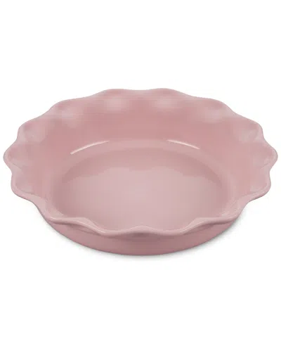 Le Creuset 9" Stoneware Pie Dish In Pink
