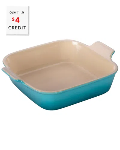 Le Creuset Heritage Stoneware 9" Square Baking Dish In Caribbean