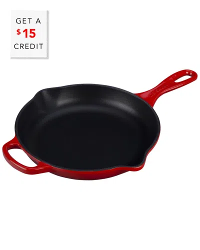 Le Creuset 9in Signature Iron Handle Skillet With $15 Credit In Red
