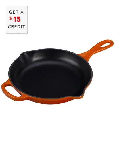 Le Creuset 9in Signature Iron Handle Skillet With $15 Credit In Orange