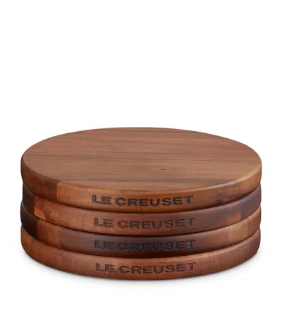 LE CREUSET ACACIA WOOD MAGNETIC TRIVET