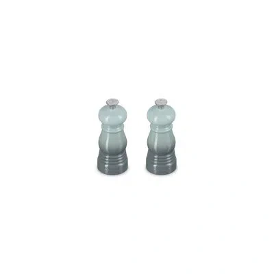 Le Creuset Acrylic Classic Petite Salt And Pepper Mill Set 5 In.  Sea Salt In Green