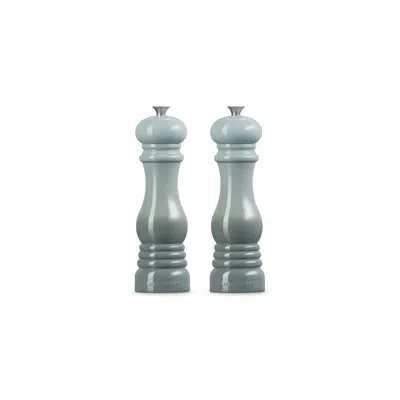 Le Creuset Acrylic Classic Salt And Pepper Mill Set 8 In. Sea Salt In Green