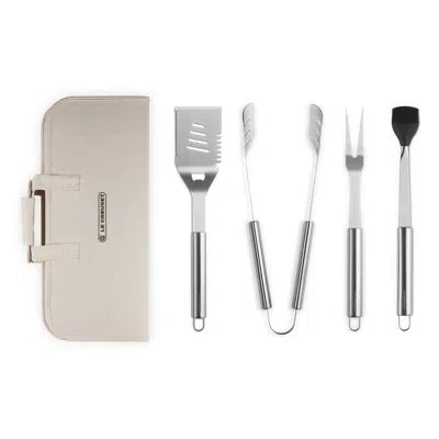 Le Creuset Alpine Outdoor Stainless Steel 5-piece Grilling Tools Set In Chrome