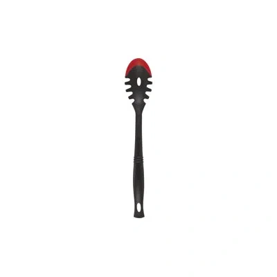 Le Creuset Bi-material Revolution Pasta Spoon 14 In. Cerise In Red