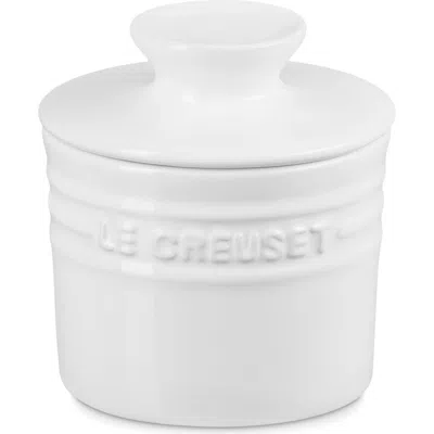 Le Creuset Butter Crock In White