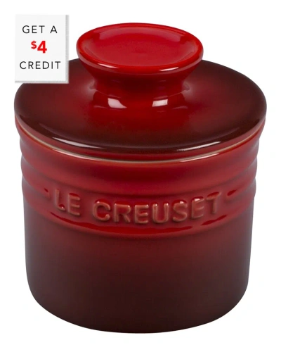 Le Creuset Butter Crock With $4 Credit In Red