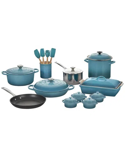 Le Creuset Caribbean 20pc Mixed Set In Blue