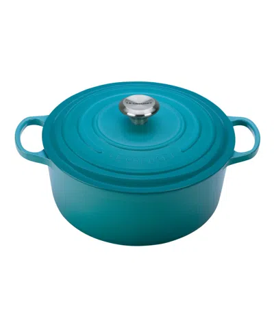 Le Creuset Caribbean 7.25-qt. Signature Enameled Cast Iron Round Dutch Oven