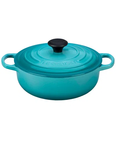 Le Creuset Caribbean Enameled Cast Iron 3.5-qt. Sauteuse Round Oven In Blue