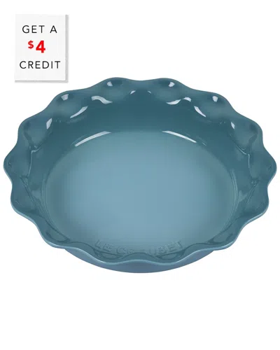 LE CREUSET LE CREUSET CARIBBEAN HERITAGE PIE DISH WITH $4 CREDIT
