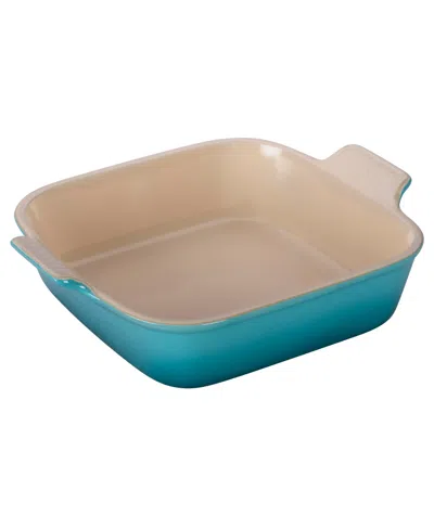 Le Creuset Caribbean Heritage Stoneware 9" Square Baking Dish In Blue