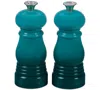 Le Creuset Caribbean Petite Salt And Pepper Mill Set With Adjustable Grind