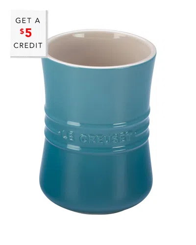 Le Creuset Caribbean Utensil Crock With $6 Credit In Blue