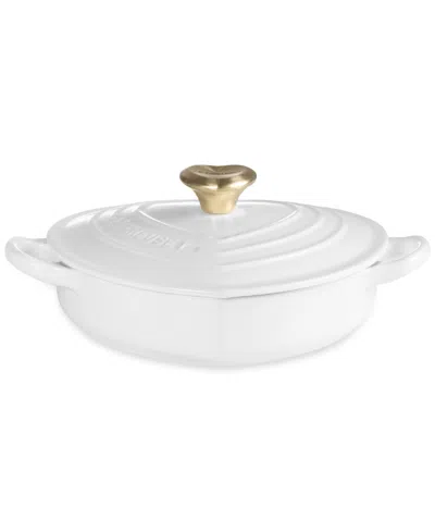 Le Creuset Cast Iron 1.25-qt. Traditional Heart Dish In White