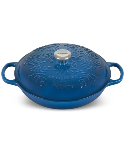 Le Creuset Cast Iron Braiser With Embossed Olive Branch, 3.5 Qt In Marseille