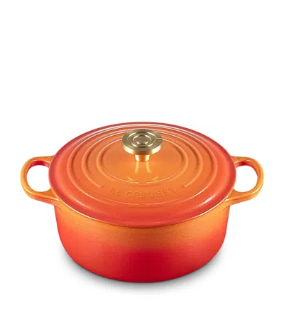 Le Creuset Cast Iron Flamme Dorée Round Casserole Dish
