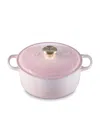 Le Creuset Cast Iron Glinda Embossed Casserole Dish In Pink