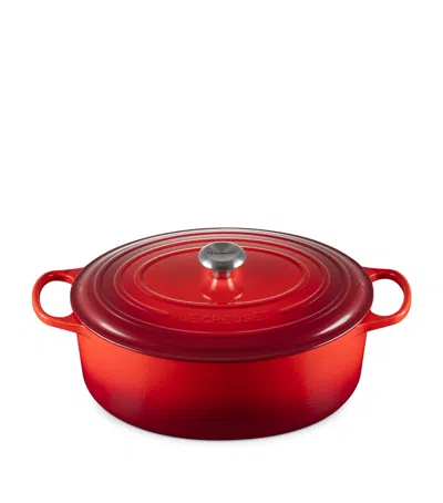 Le Creuset Cast Iron Oval Casserole Dish In White