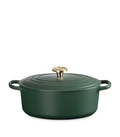 Le Creuset Cast Iron Oval Casserole Dish In Green