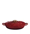Le Creuset Cast Iron Petal Shallow Casserole Dish In Burgundy