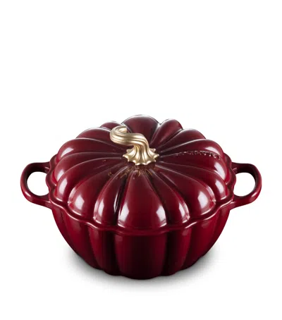 Le Creuset Cast Iron Pumpkin Casserole Dish In Red
