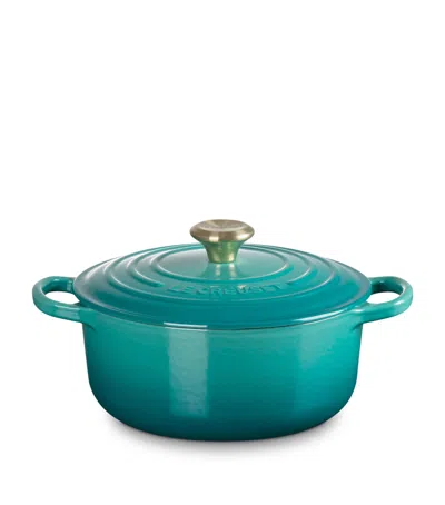 Le Creuset Cast Iron Round Casserole Dish In Blue