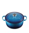 Le Creuset Signature Round Cast-iron Casserole Dish In Blue