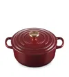 Le Creuset Cast Iron Round Casserole Dish In Burgundy