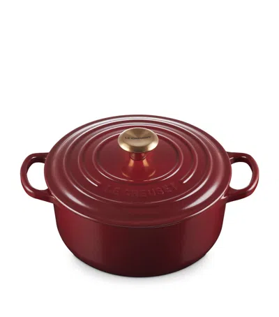 Le Creuset Cast Iron Round Casserole Dish In Burgundy