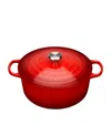 Le Creuset Cast Iron Round Casserole Dish In Cerise