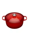 Le Creuset Cast Iron Round Casserole Dish In Cerise