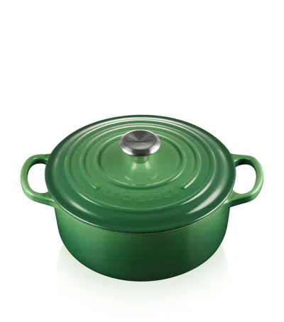 Le Creuset Cast Iron Round Casserole Dish In Green