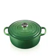 Le Creuset Cast Iron Round Casserole Dish In Green