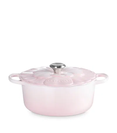 Le Creuset Cast Iron Round Petal Casserole Dish In Pink