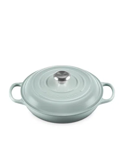 Le Creuset Cast Iron Shallow Casserole Dish In Green
