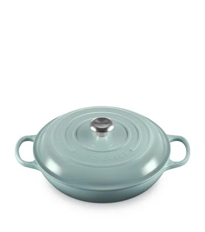 Le Creuset Cast Iron Shallow Casserole Dish In Green
